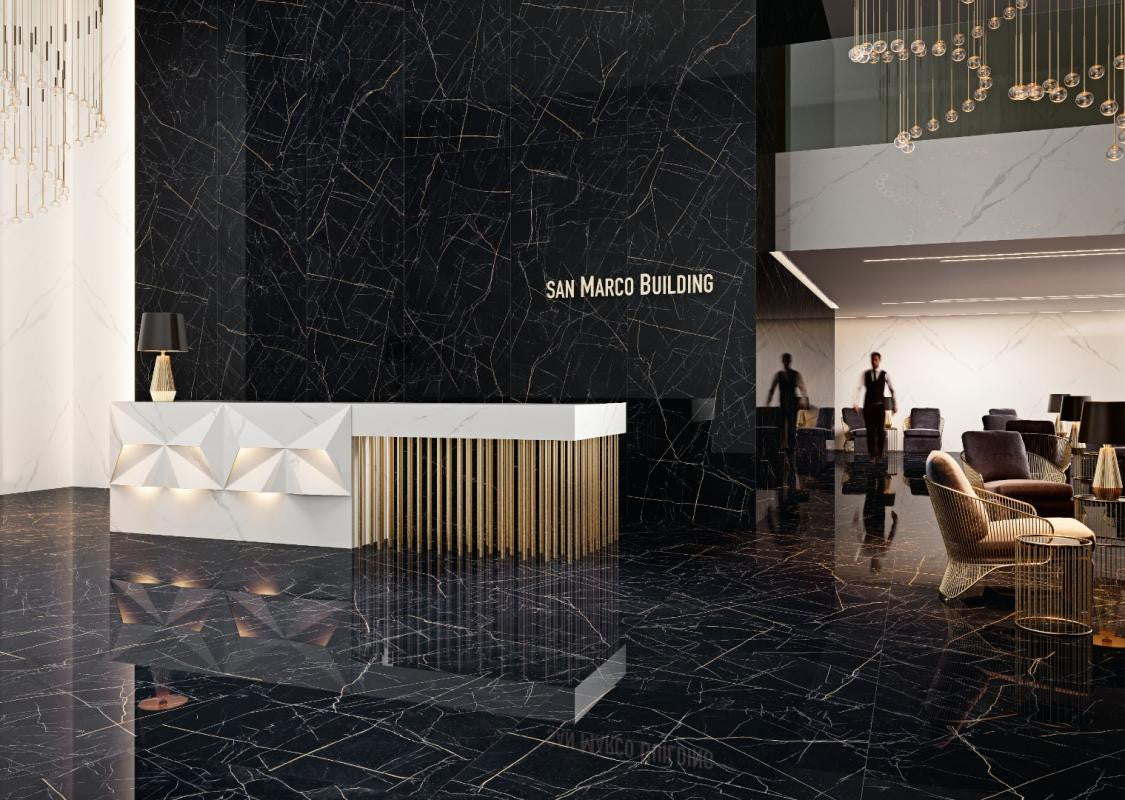 Coverlam Nero Ardi 39x118 Porcelain Panel Porcelain Tile