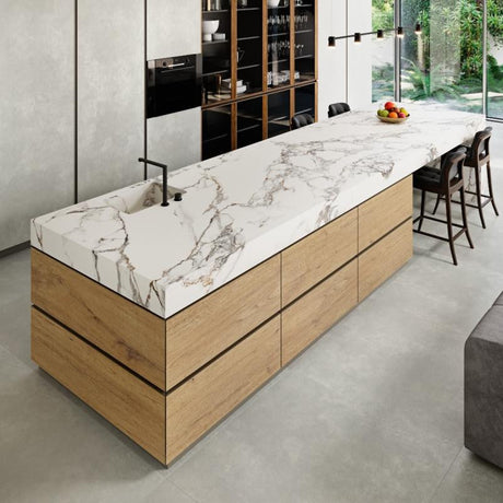 Coverlam Calacata Vaglie 48x109 Marble Look Porcelain Panel Porcelain Tile