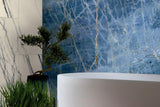 Marmoteca Blue Denim 48x110 Polished Marble Look Porcelain Panel Porcelain Tile