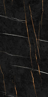 Marmoteca Sahara Noir Polished 48x110 Marble Look Porcelain Panel Porcelain Tile