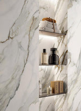 Perpetual Venato Gold 48x109 Marble Look Porcelain Panel Porcelain Tile