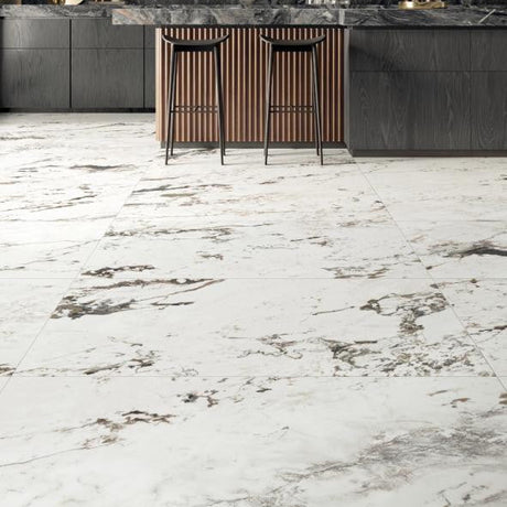 Perpetual Breccia Warm 48x109 Marble Look Porcelain Panel Porcelain Tile