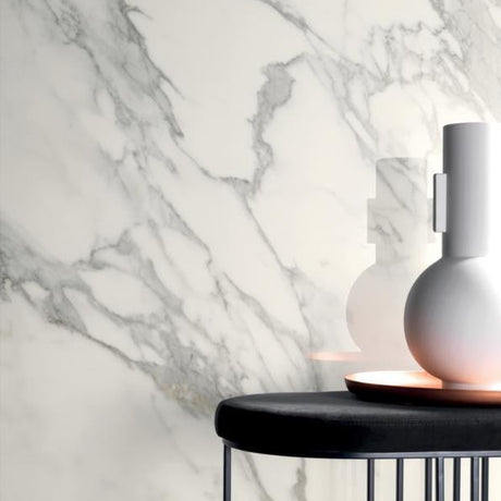 Synestesia Pure Statuario Thin Porcelain Panel for no grout lines