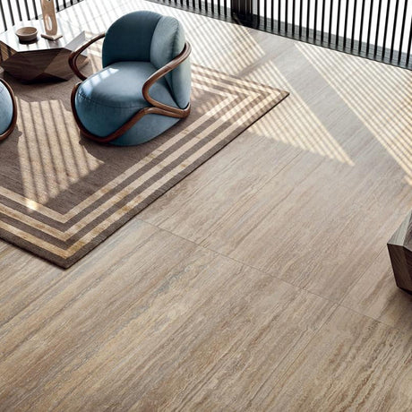 Starlight Travertino Class 48x109 Porcelain Panel Porcelain Tile
