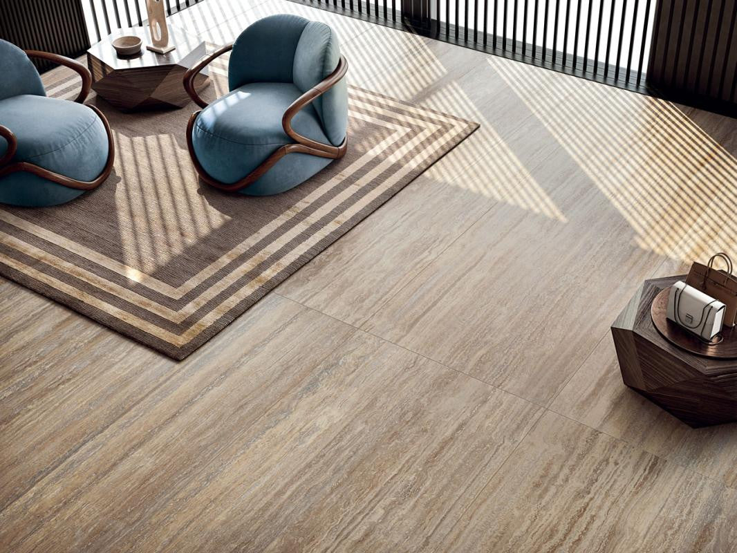 Starlight Travertino Class 48x109 Porcelain Panel Porcelain Tile