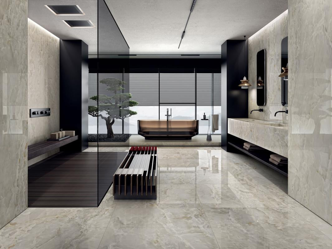 Starlight Onyx Pearl 48x109 Onyx Look Porcelain Panel