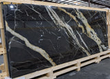 Marmoteca Golden Carbon 48x110 Polished Marble Look Porcelain Panel Porcelain Tile