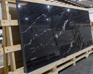 Perpetual Belvedere Dark Polished 48x109 Marble Look Porcelain Panel Porcelain Tile